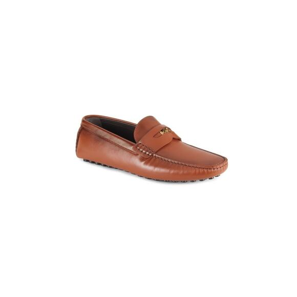 $825 NIB Roberto Cavalli Brown Leather Driving Loafers Slip On Shoes Size 13 M main image 4